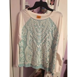 SOLD INDEPENDENTLY Ruby Rd. Top with Trim